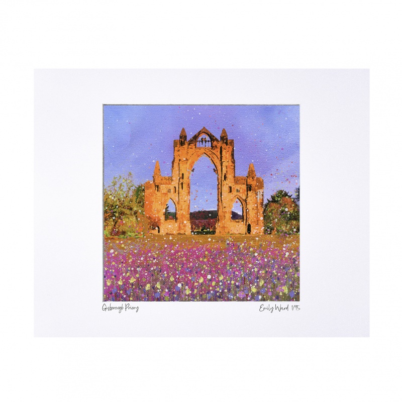 Gisborough Priory Limited Edition Print with Mount